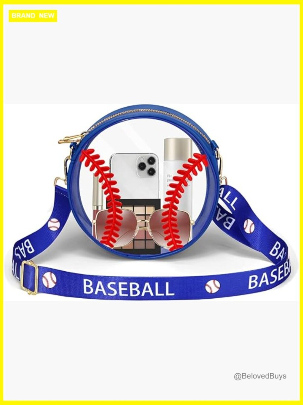 Clear Crossbody Bag for Stadium Events, Baseball Purse, Game Day Approved